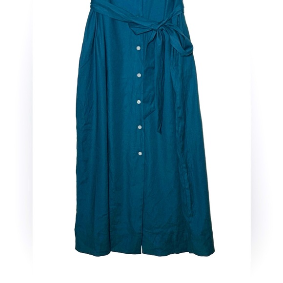 Elegant Blue Midi Shirt Dress - Picture 10 of 14